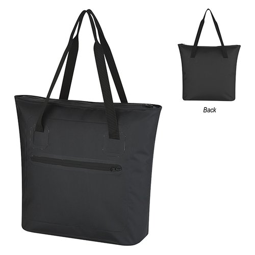 water resistant tote bag with zipper