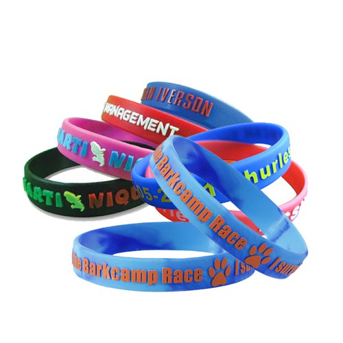 Custom Embossed Colorfilled Silicone Wristbands (EMP98409)
