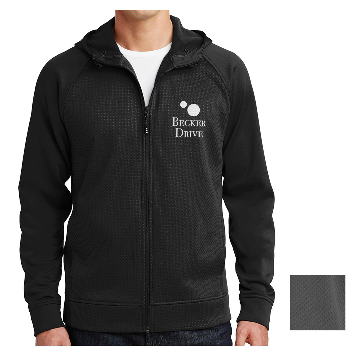 sport tek jacket with hood